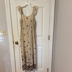 Moon River Cream Floral Jumpsuit